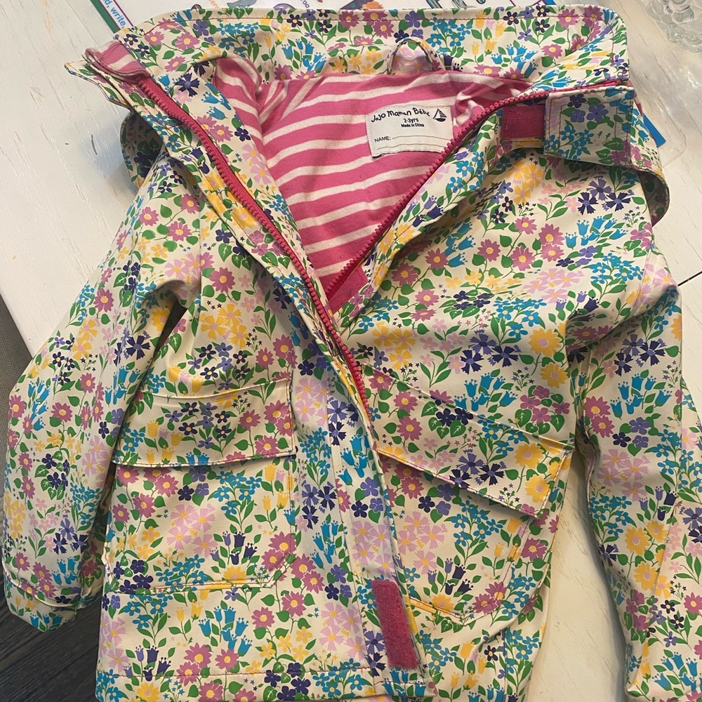 JoJo Maman Bebe Multicolor Floral Raincoat